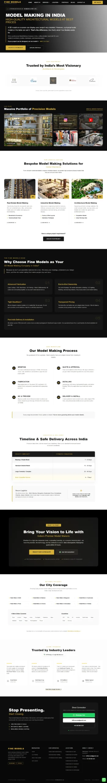 Fine Models website