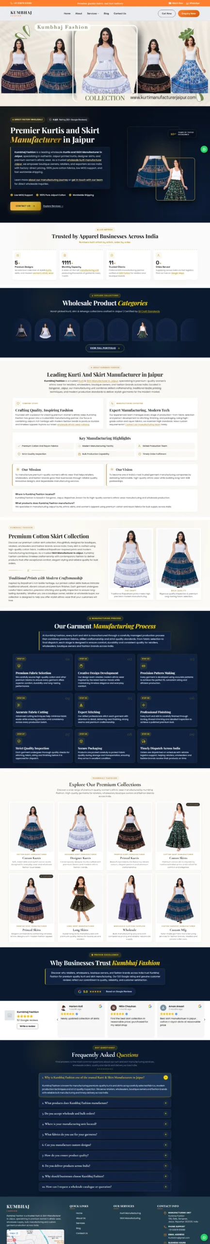 Kurti Manufacturer Jaipur website