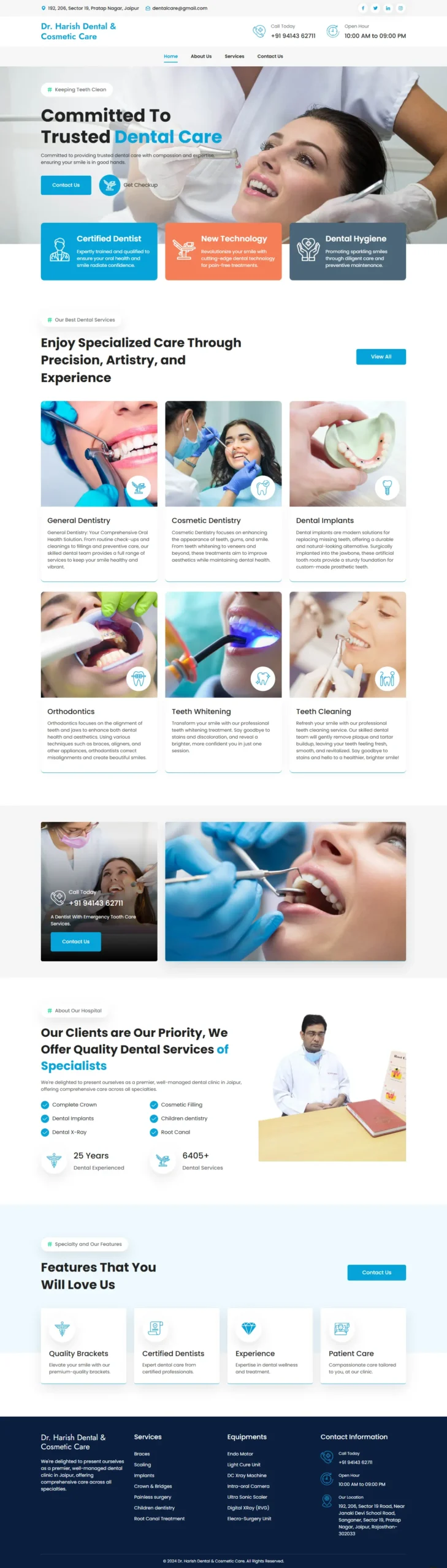 Dr. Harish Dental website